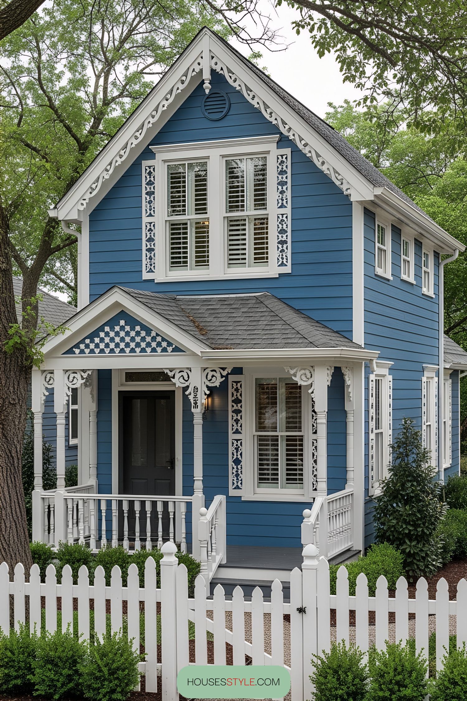 2. Teensy Blue Victorian Charm on Display