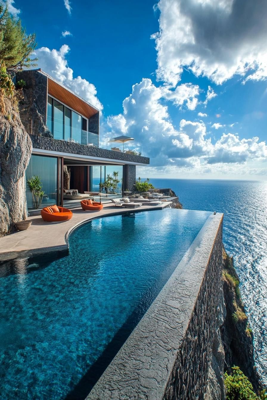 Cliffside Mansion With Ocean-View Infinity Pool