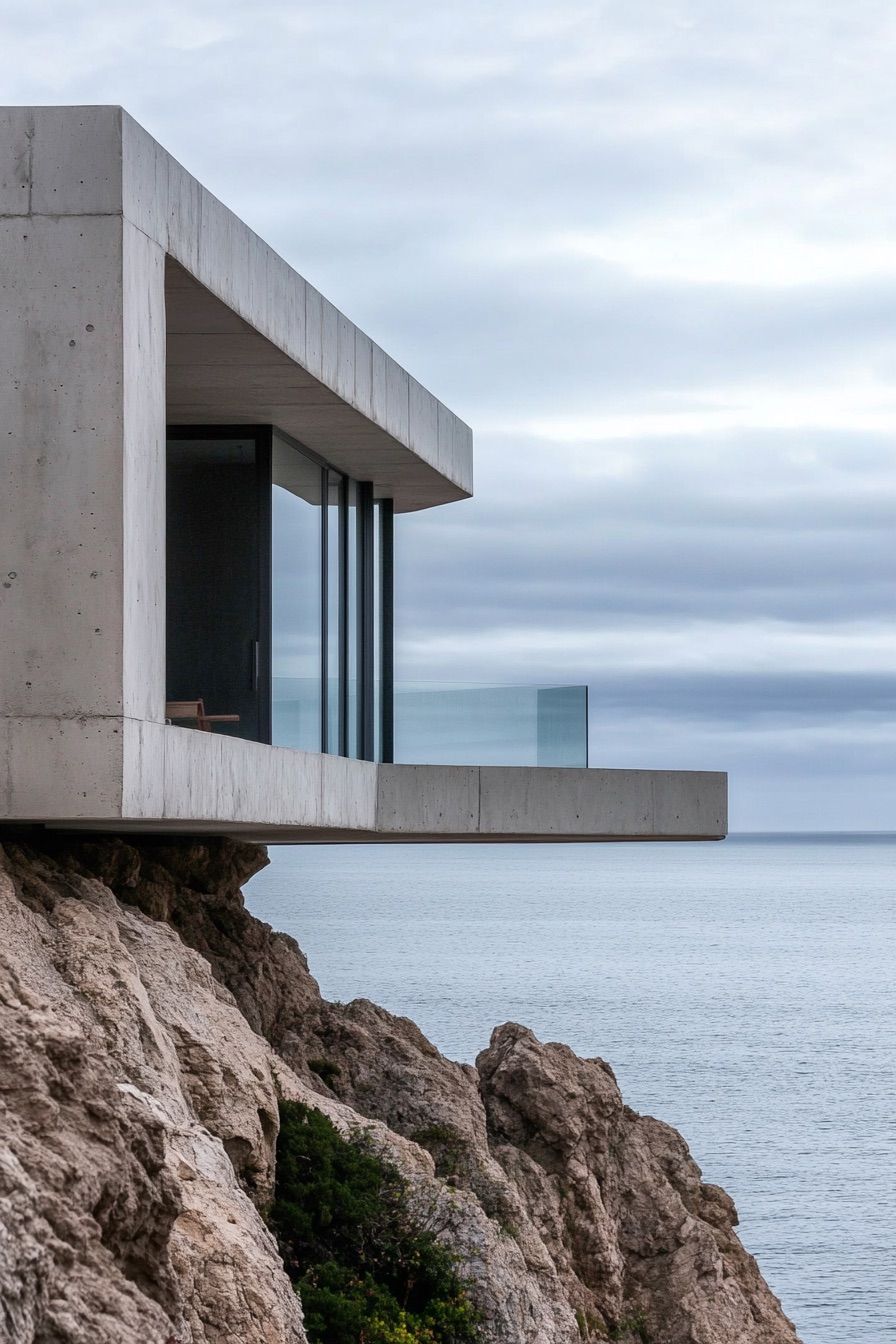 Minimalist Concrete House With Panoramic Views