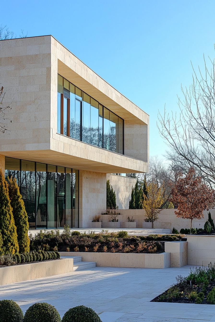 Modern Masterpiece Bathed in Sunlight