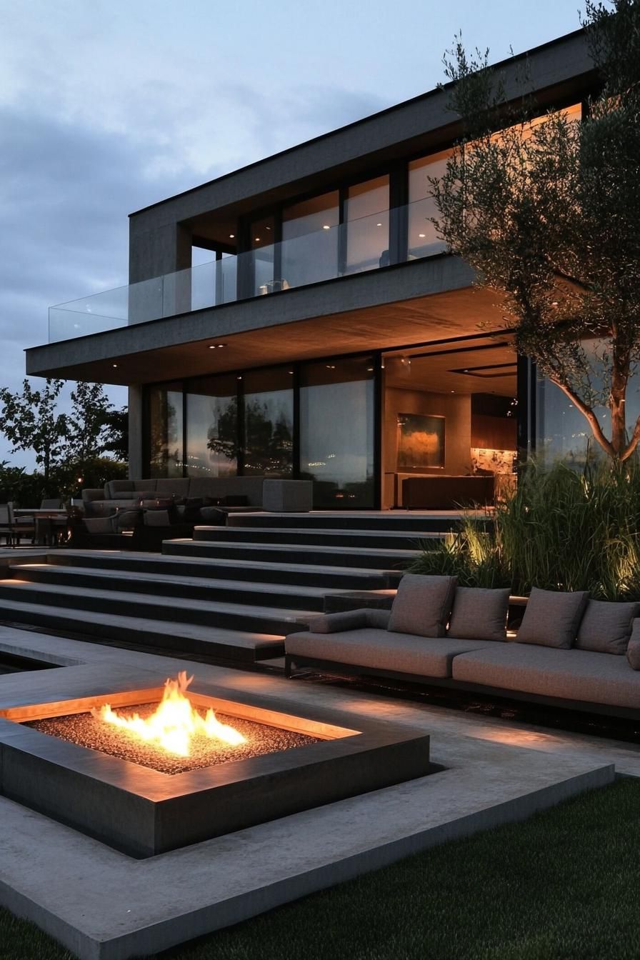 Fire Pit Lounge Setup