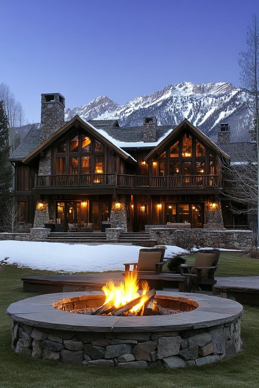Stone Walls Wrapped Around a Roaring Fire