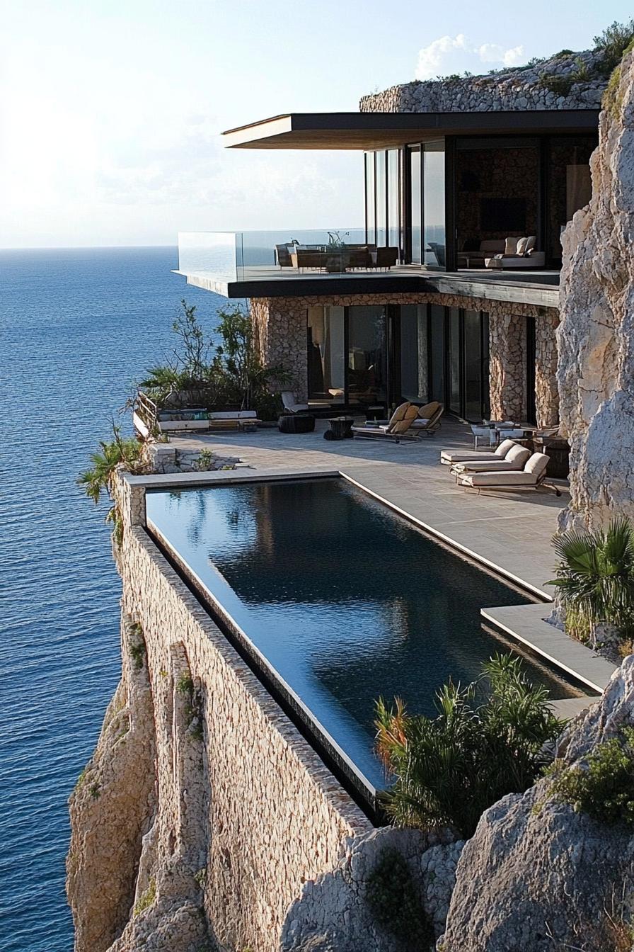 Cliffside Mansion Overlooking the Ocean