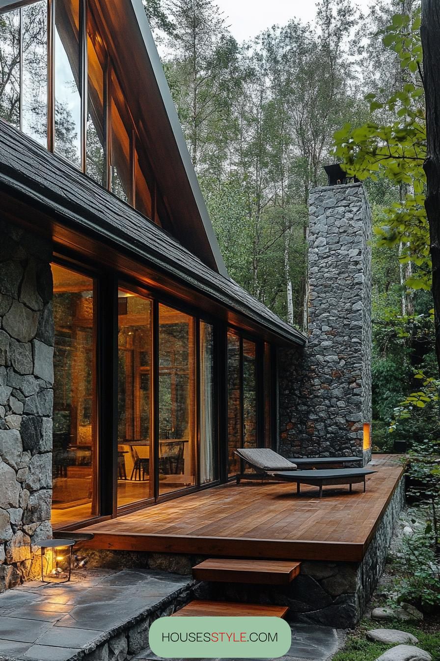 Rustic Stone and Wood Cottage