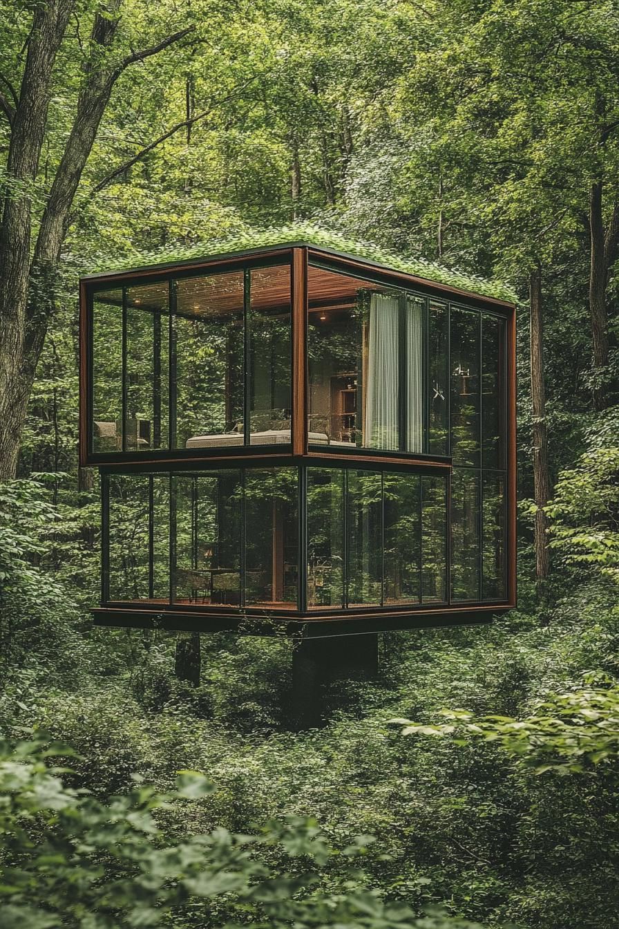 Minimalist Glass Cube Houses