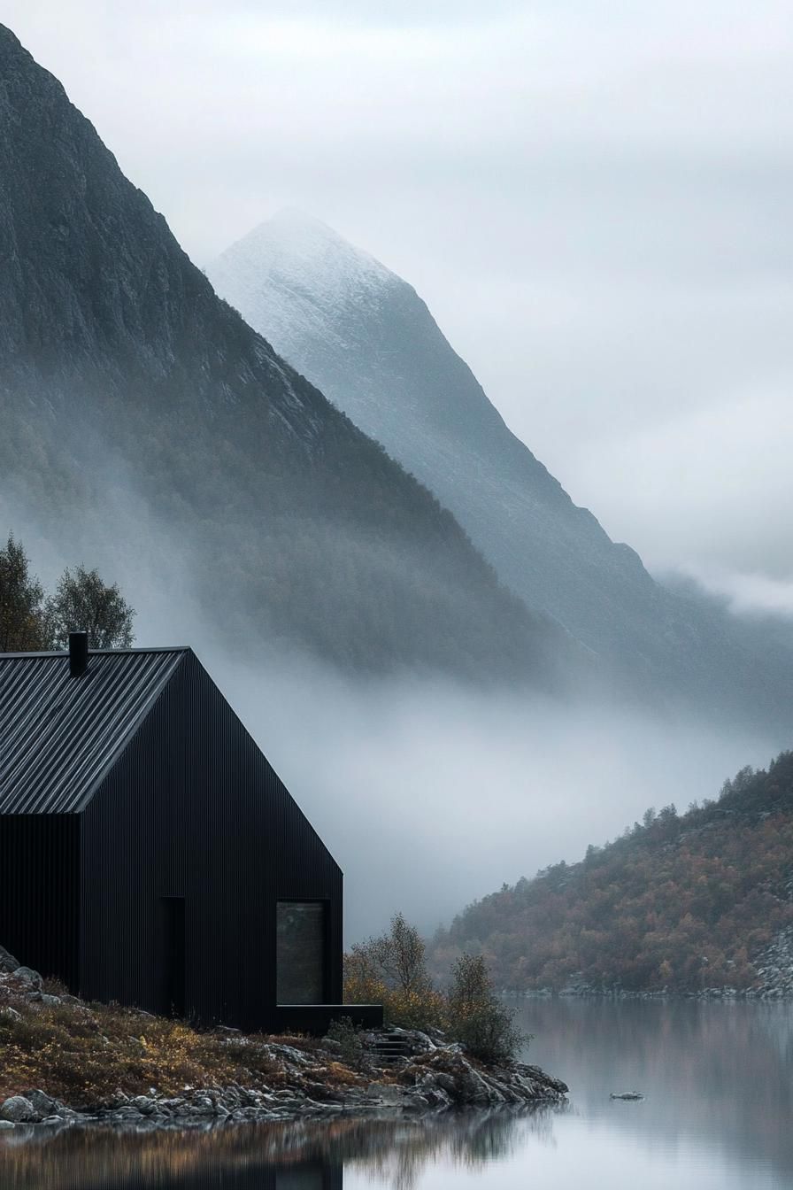 Matte Black Steel Cabin With Solar Roof Panels - photo 2