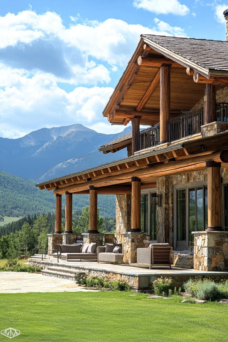 Timber and Stone Design Amid the Peaks