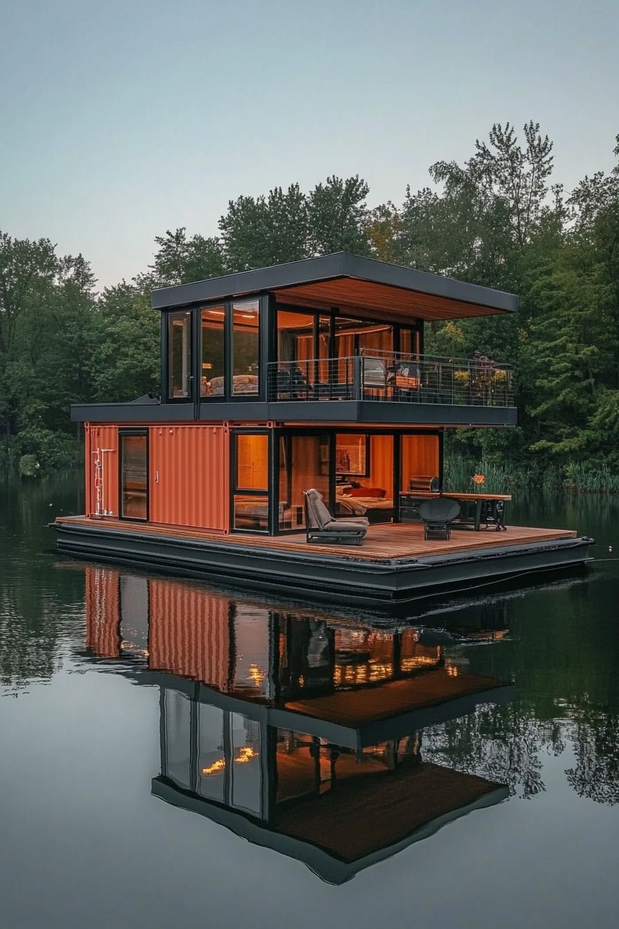 Shipping Container Houseboat Design - photo 2