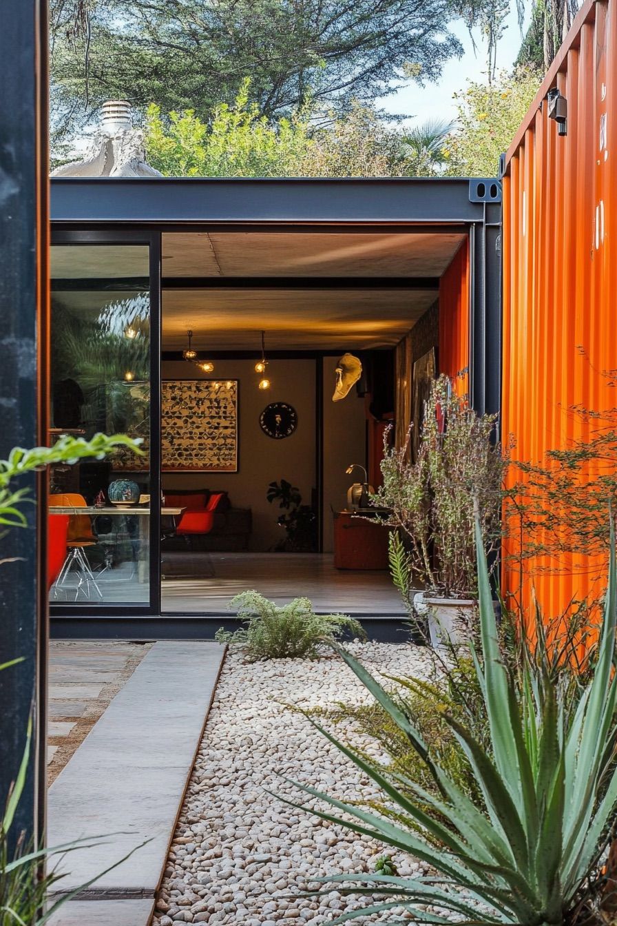 Mediterranean Courtyard Container Cabin - photo 2