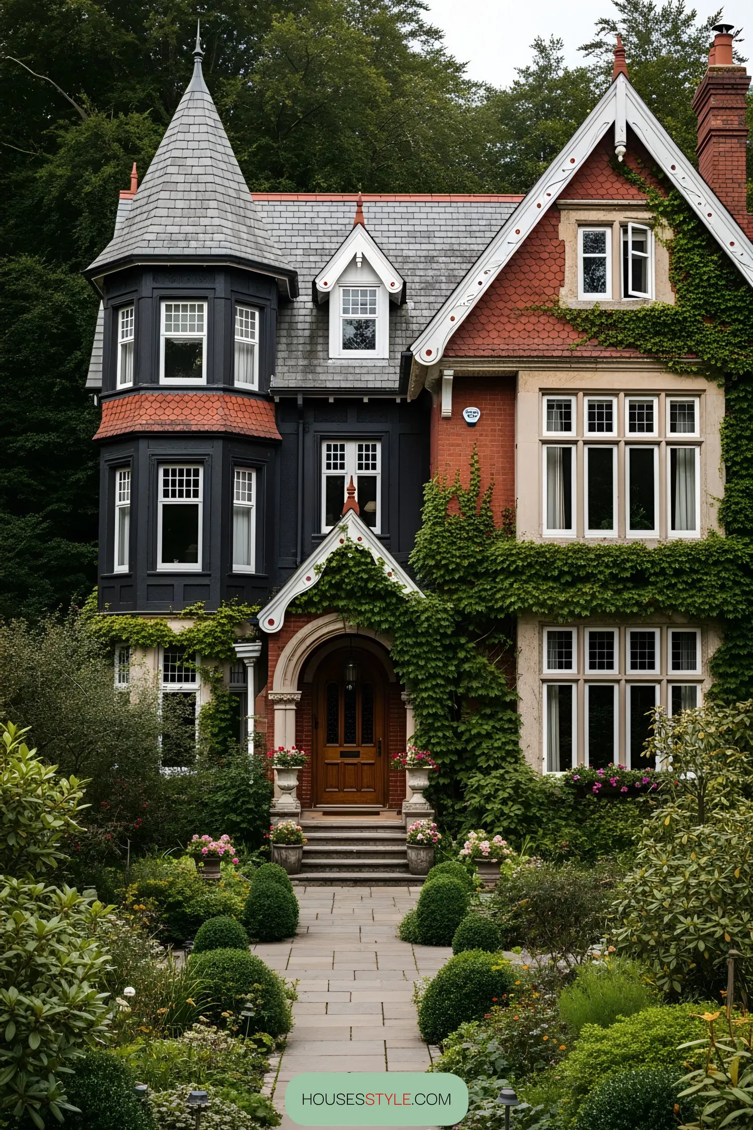 Ivy-Covered Charm and a Playful Turret