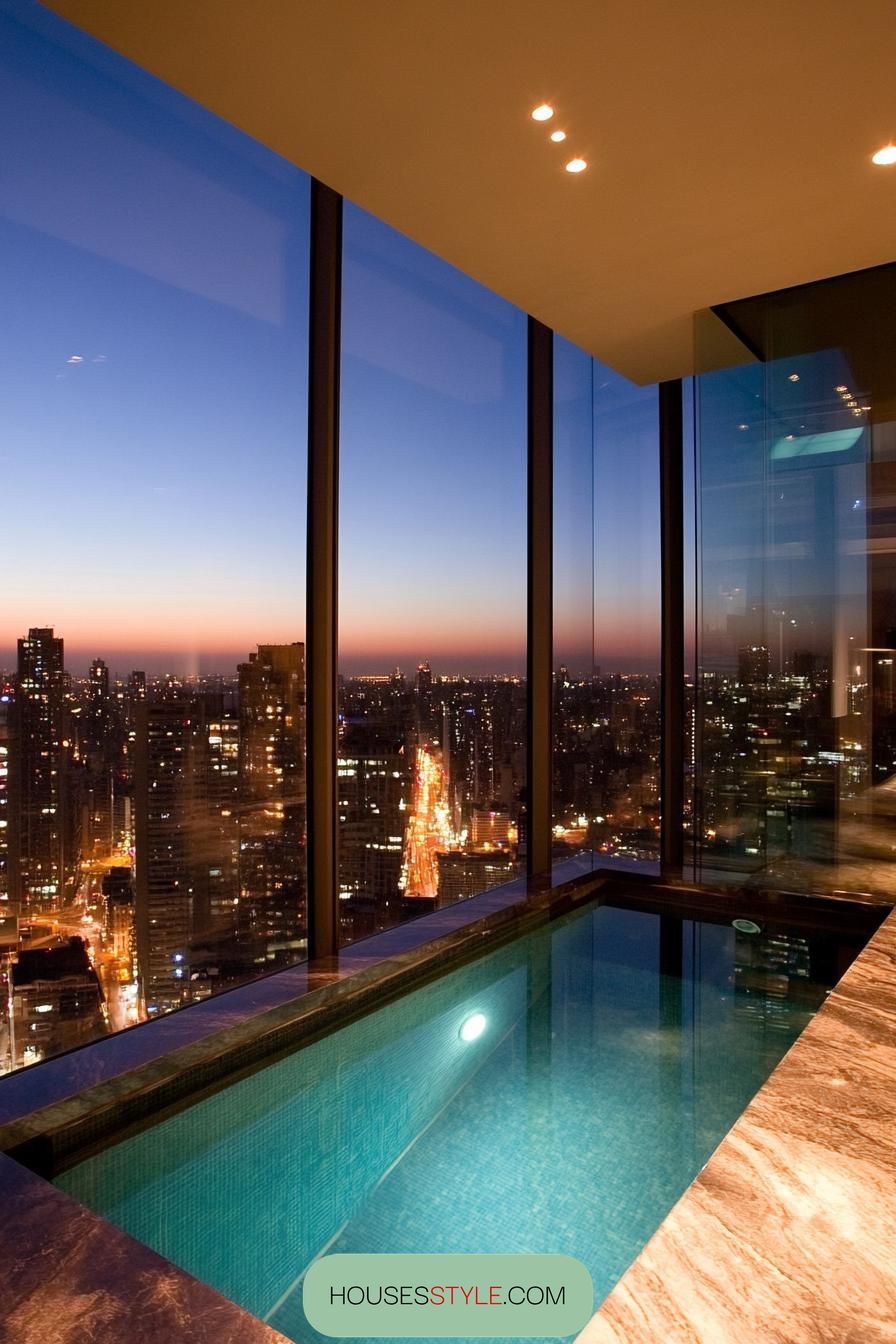 Indoor Pool Behind Glass Walls - photo 3