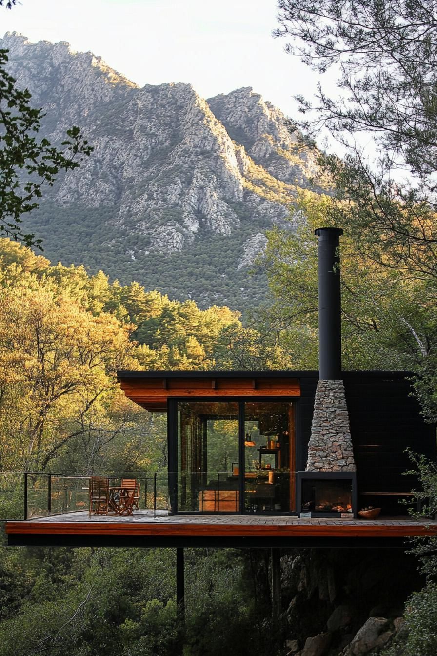A Cabin Overlooking the Mountains