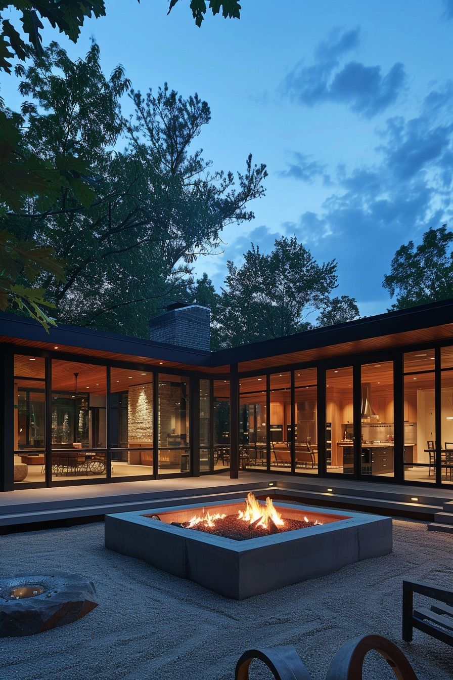 Fire Pits for Outdoor Courtyard Space