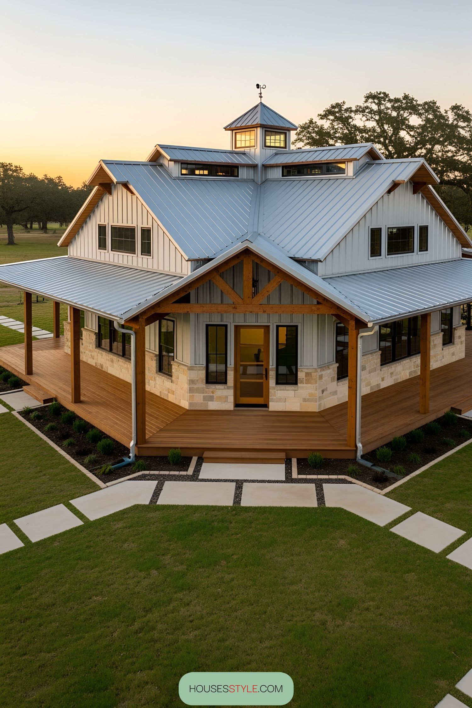 A Country Cottage with a Wraparound Porch Touch