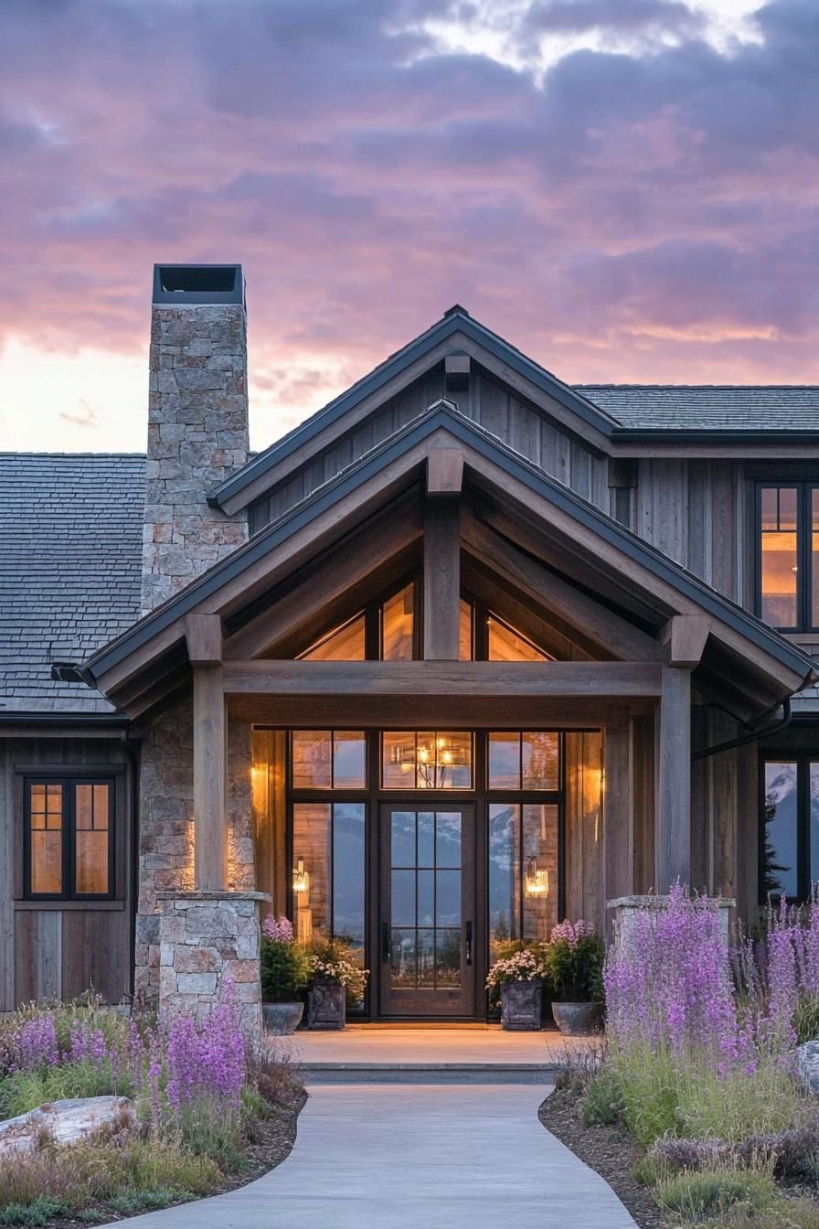Timber and Stone Exterior Design
