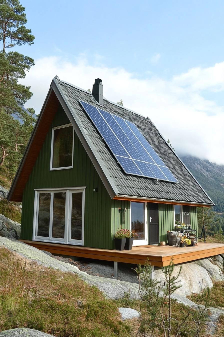 Chartreuse Siding With Solar Panel Design - photo 4