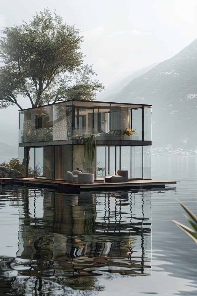 Small Floating Glass House Designs