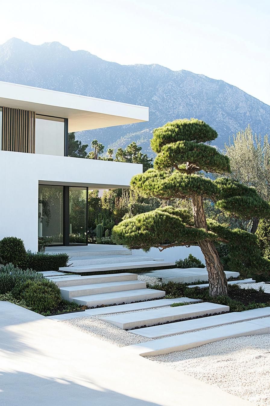 White Concrete Walls Paired With Bamboo Accents - photo 3