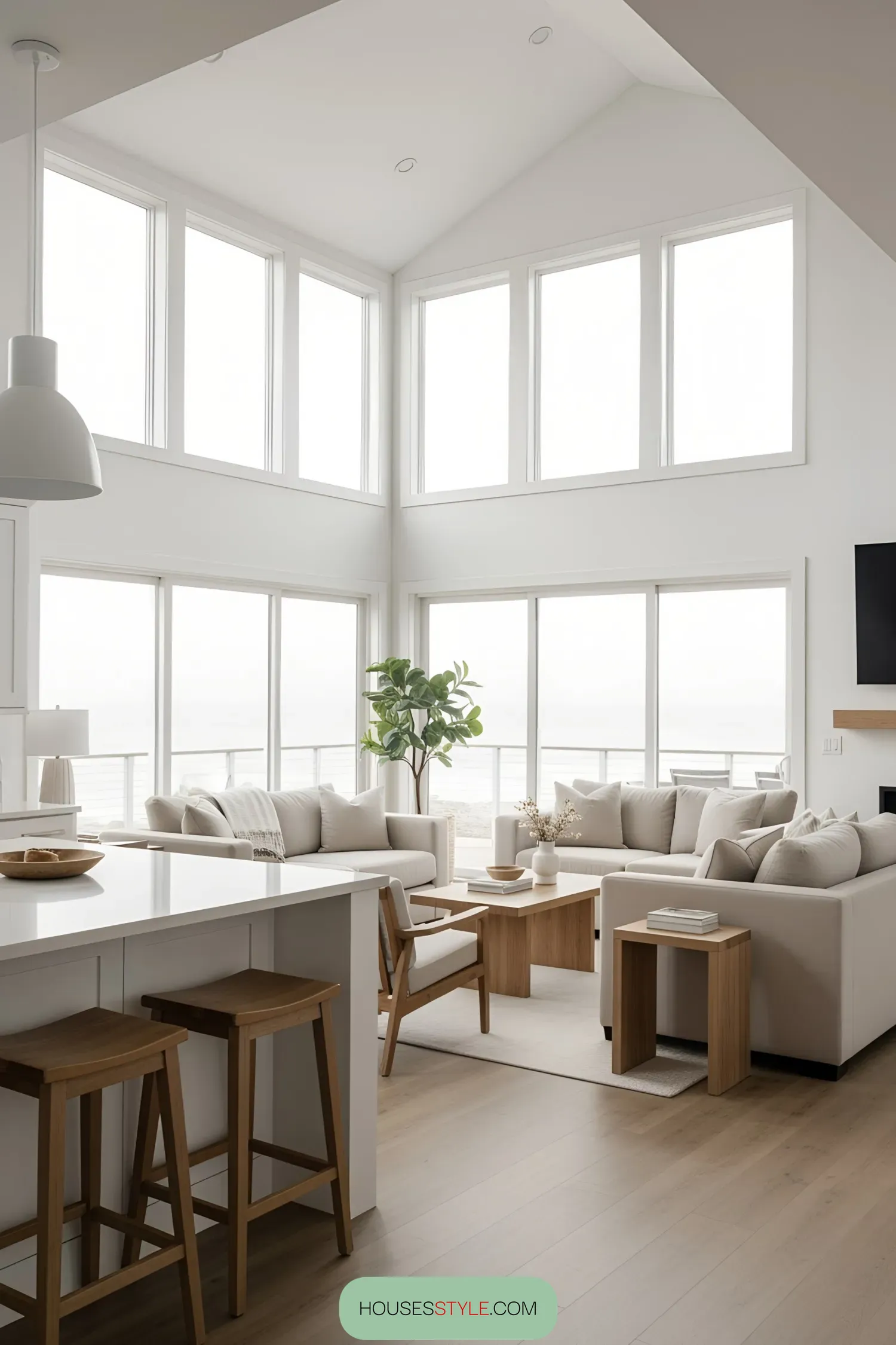 A Sunlit Seaside Hideaway Full of Windows
