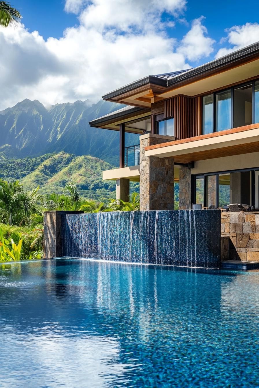 Pool With a Waterfall Into a Lower Level - photo 3