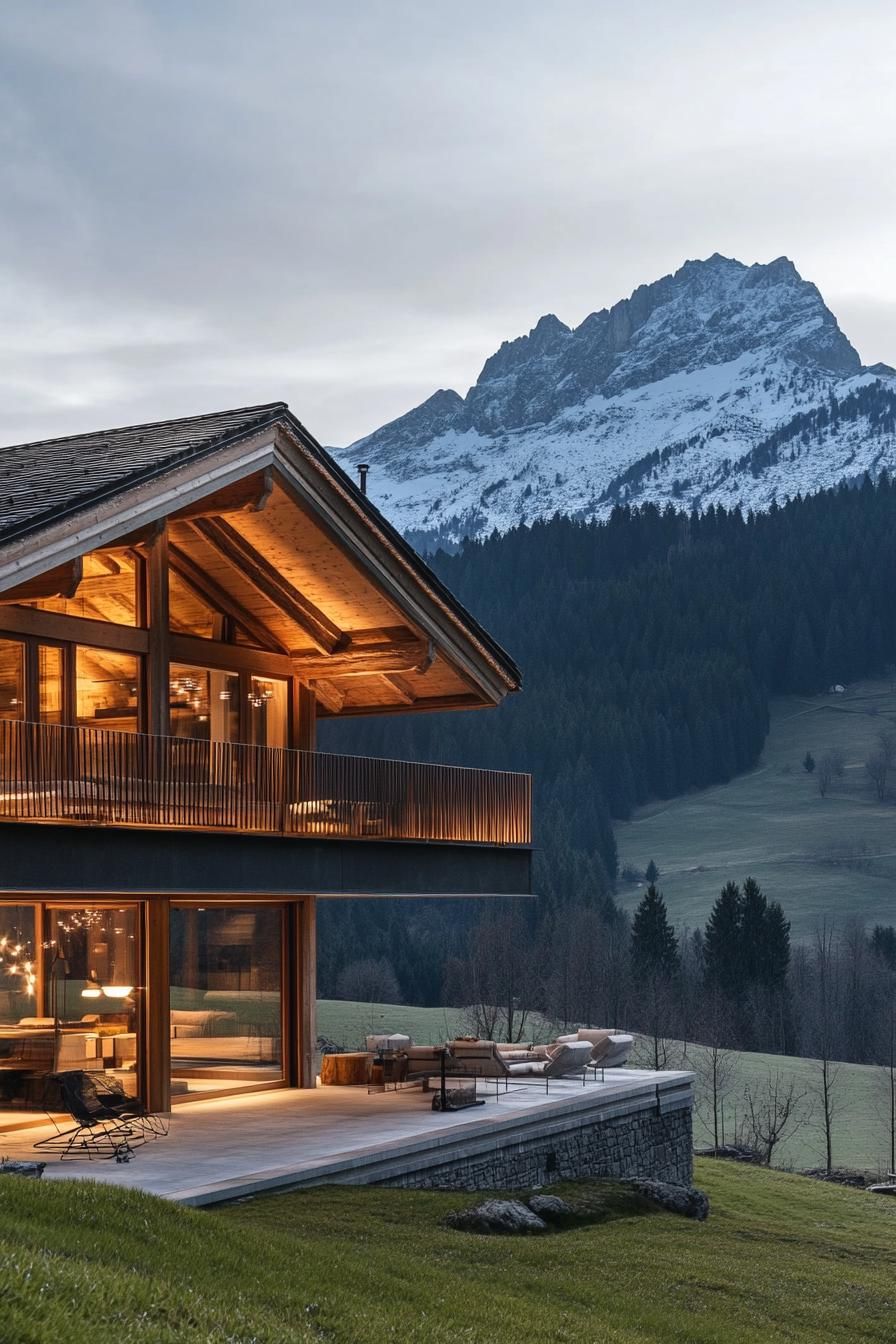Swiss Chalet With Alpine Mountain Views
