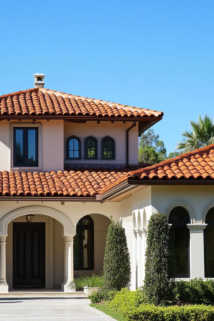Red Barrel Tile Roofs With Decorative Finials - photo 2
