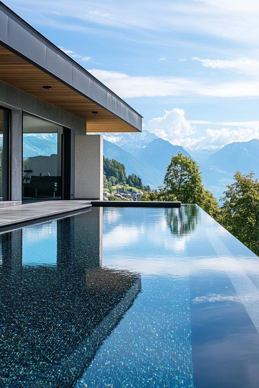 16) Black-tiled Pool With LED Accents - photo 2