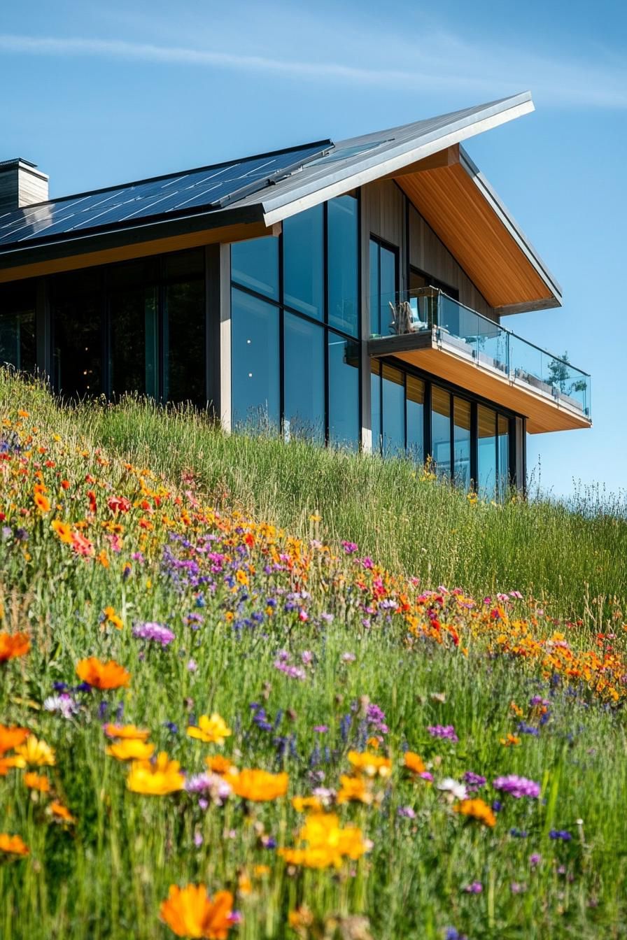 A-Frame Eco House Among Wildflowers