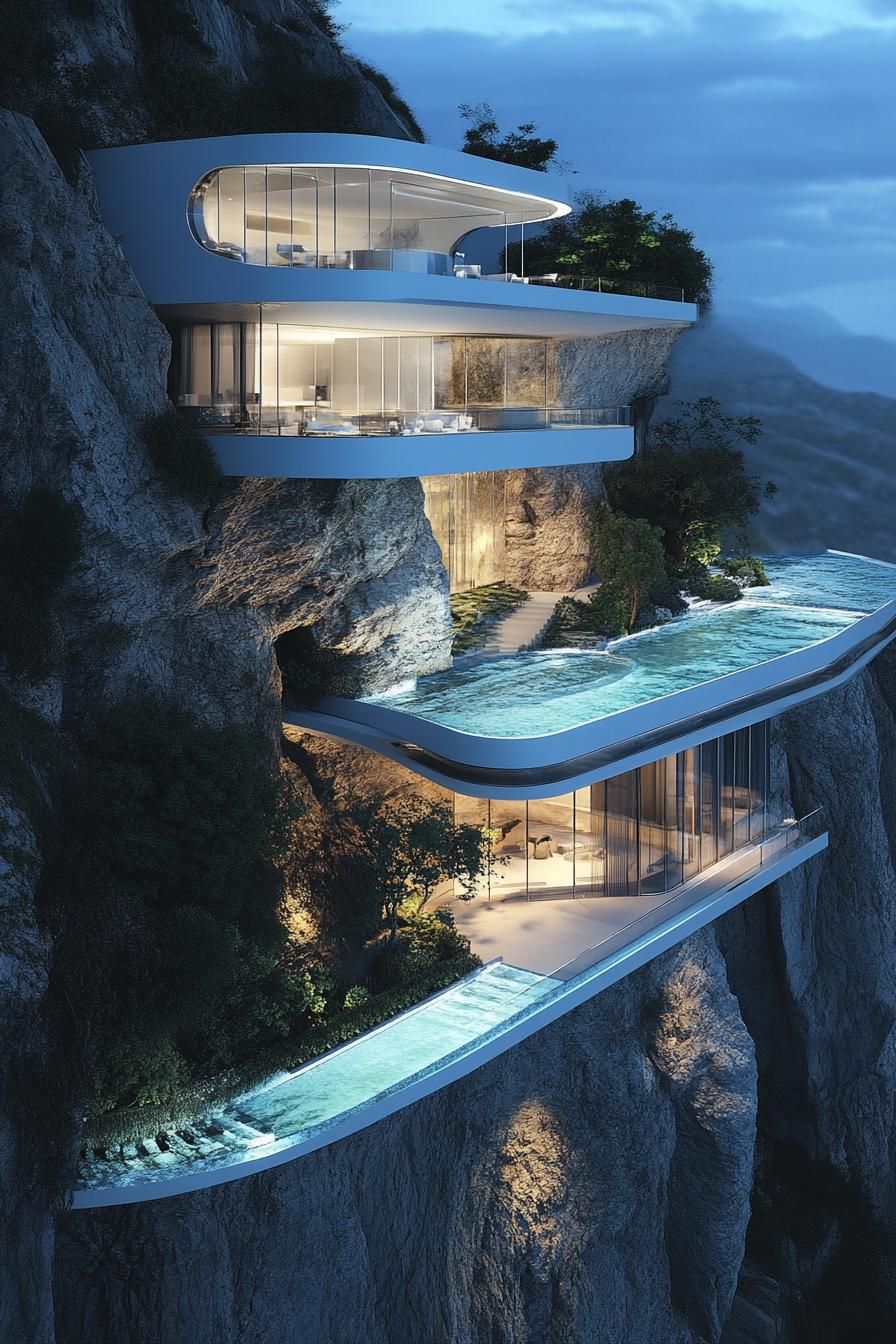 Cliffside Mansion With Floor-to-Ceiling Glass - photo 2