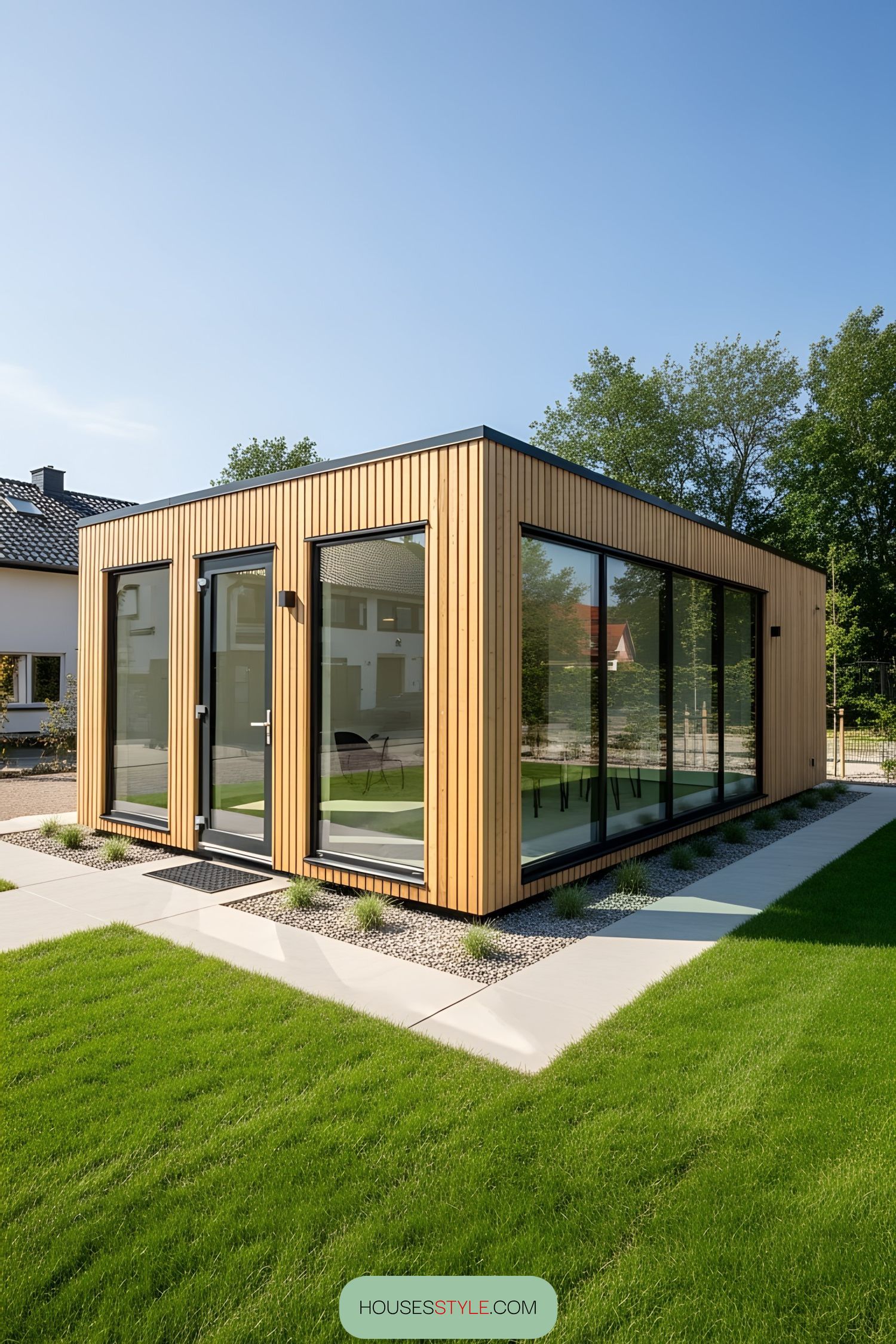 Pine-Clad Container Office: A Day on Site