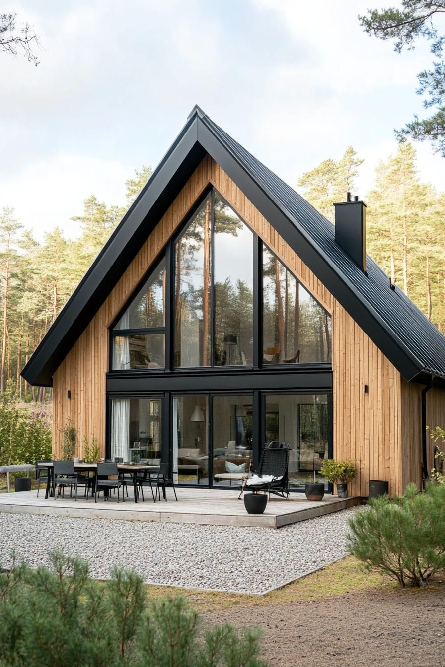 Nordic House Tucked in the Forest