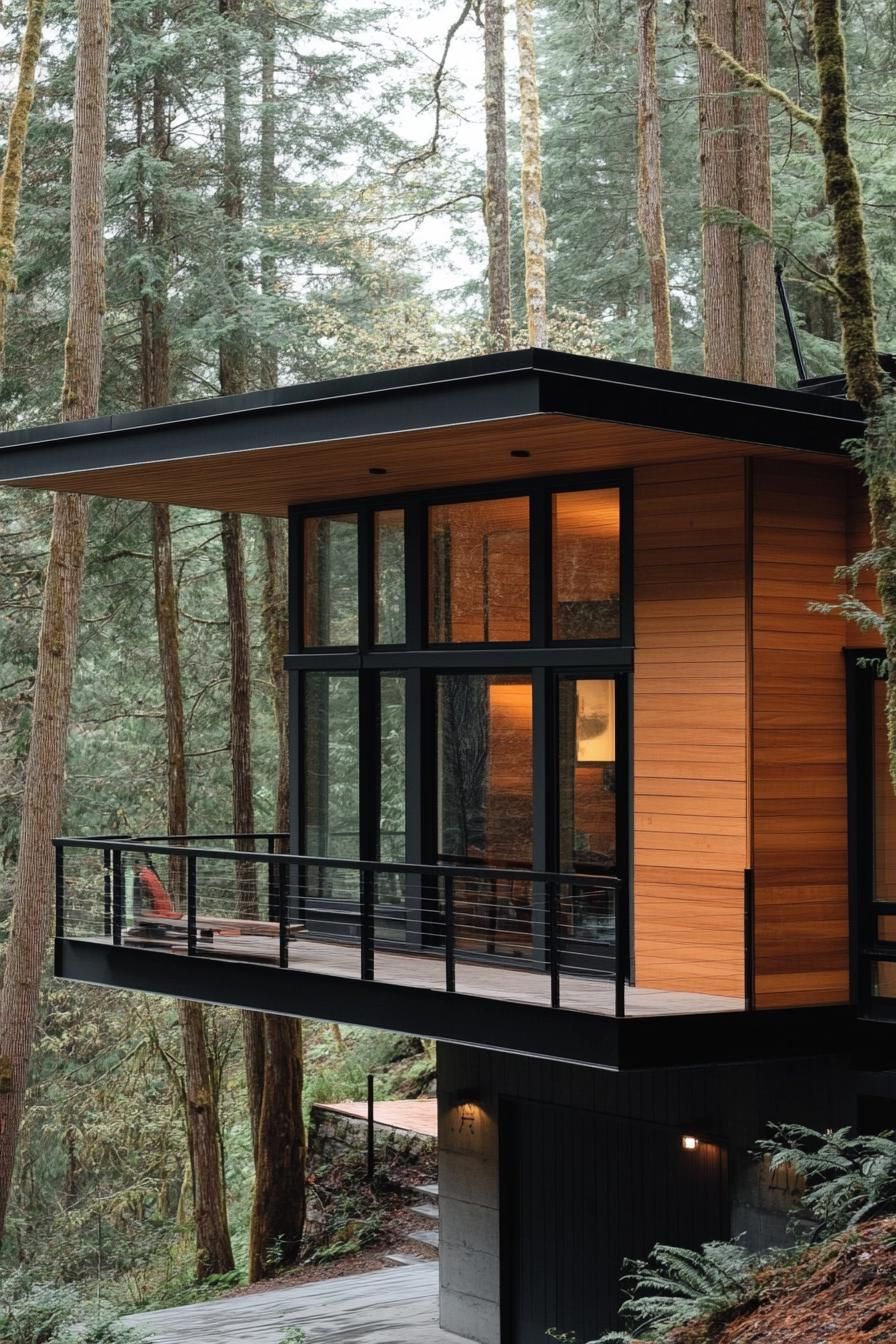 Horizontal Wood Siding Paired With Black Steel - photo 3