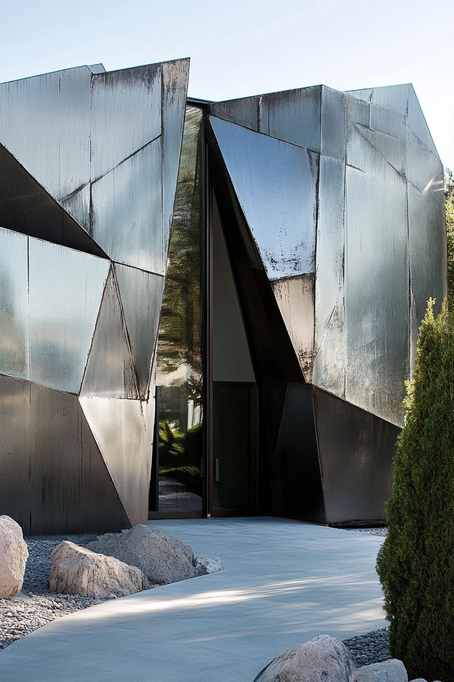 Bold Metal Panels in Asymmetrical Shapes