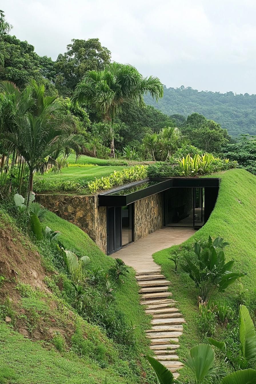 Earth-Sheltered Homes With Living Roofs