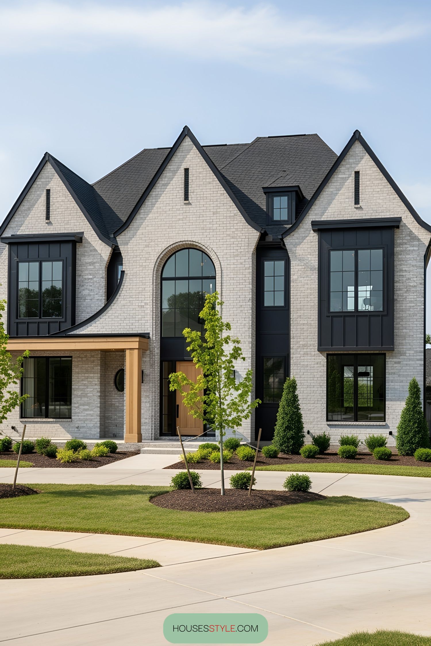Contemporary Home With Luxurious Brick Details