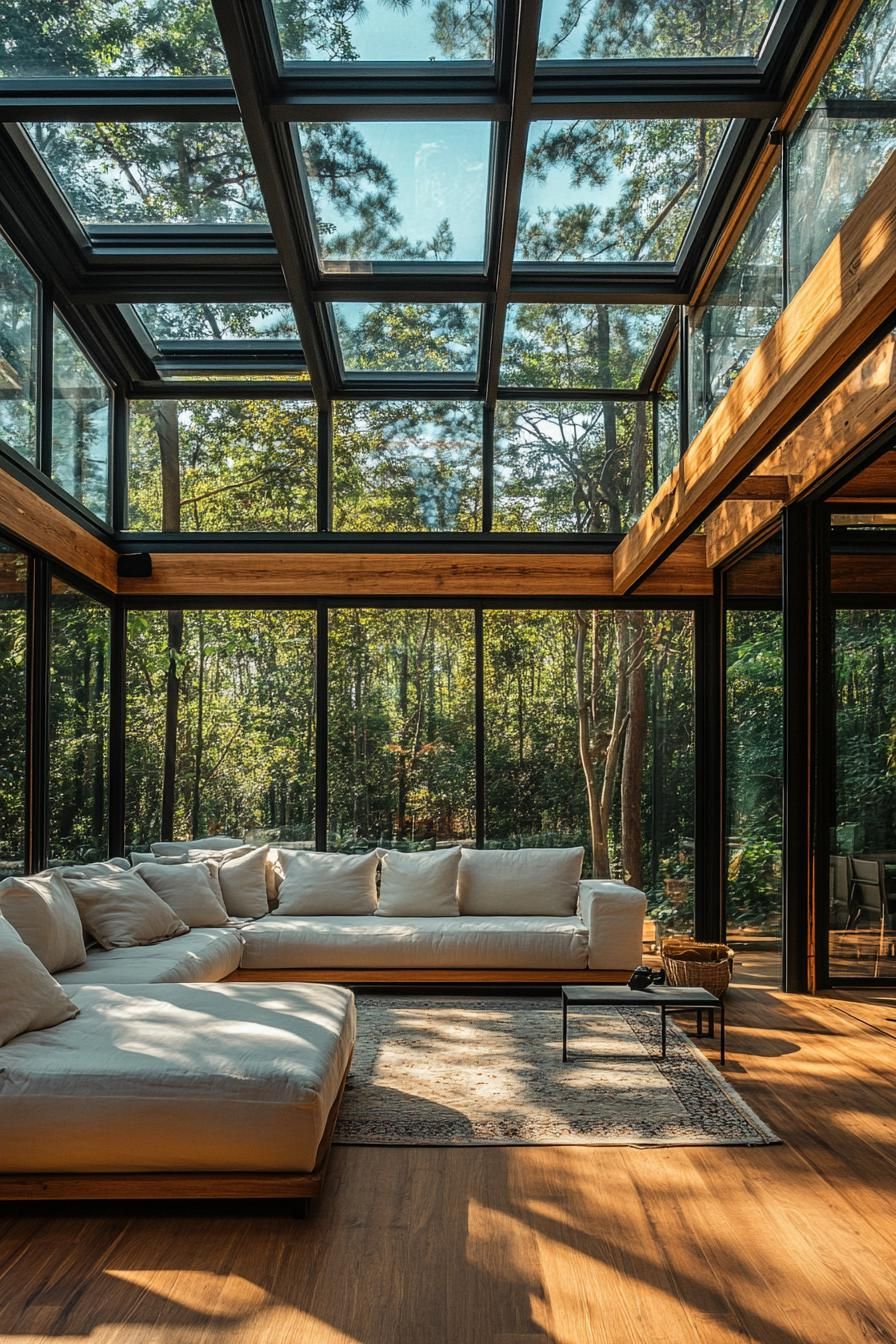 11. Glass House Filled With Sunlight