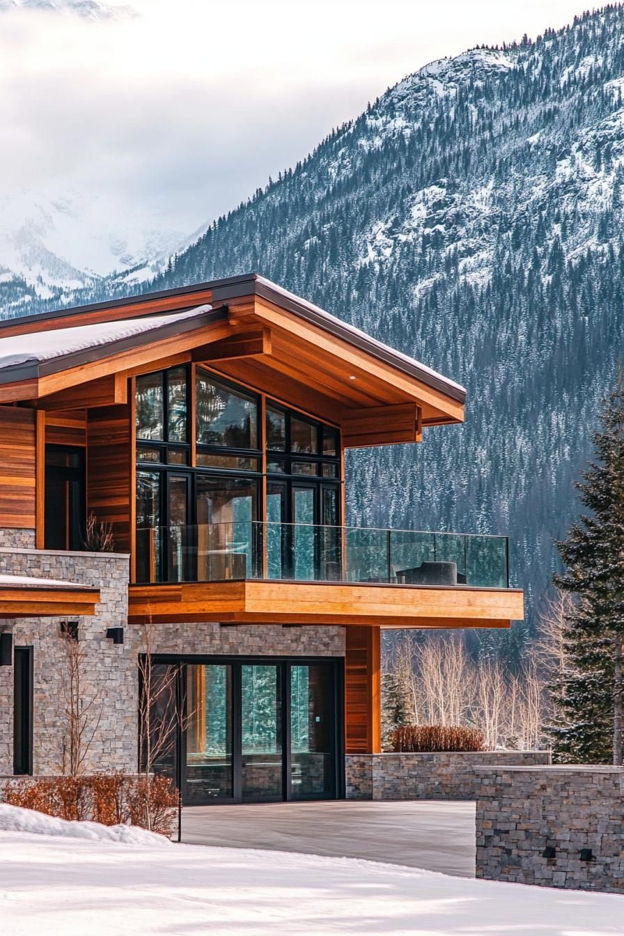 Alpine Timber Style With Stucco and Glass - photo 3