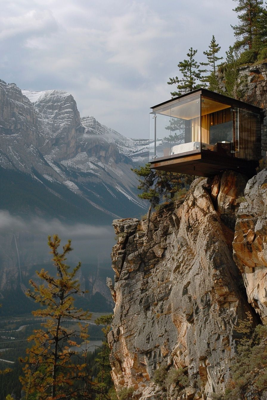 Cliffside Floating Glass Cabin - photo 4