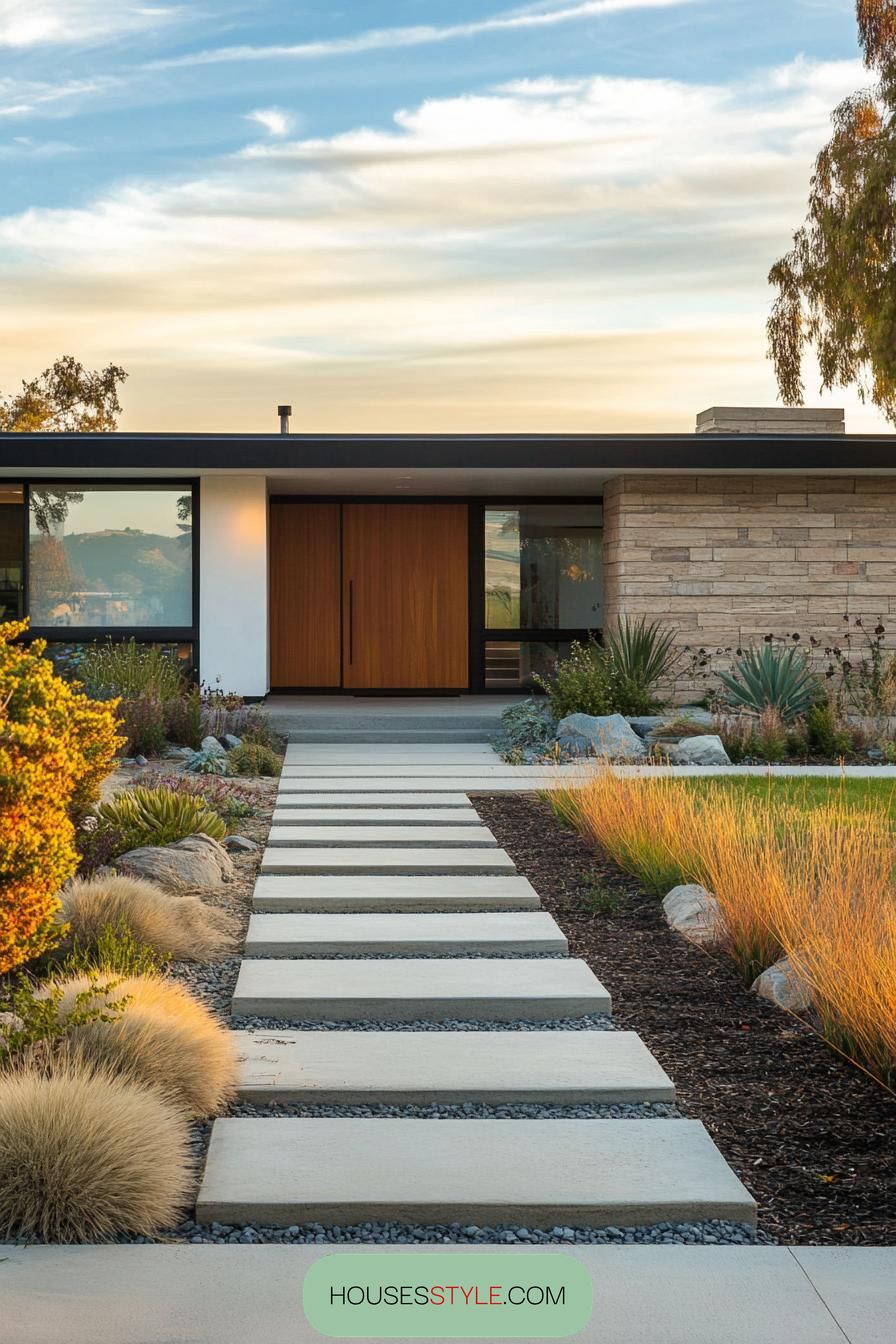 Symmetrical, Minimalist Landscaping - photo 2