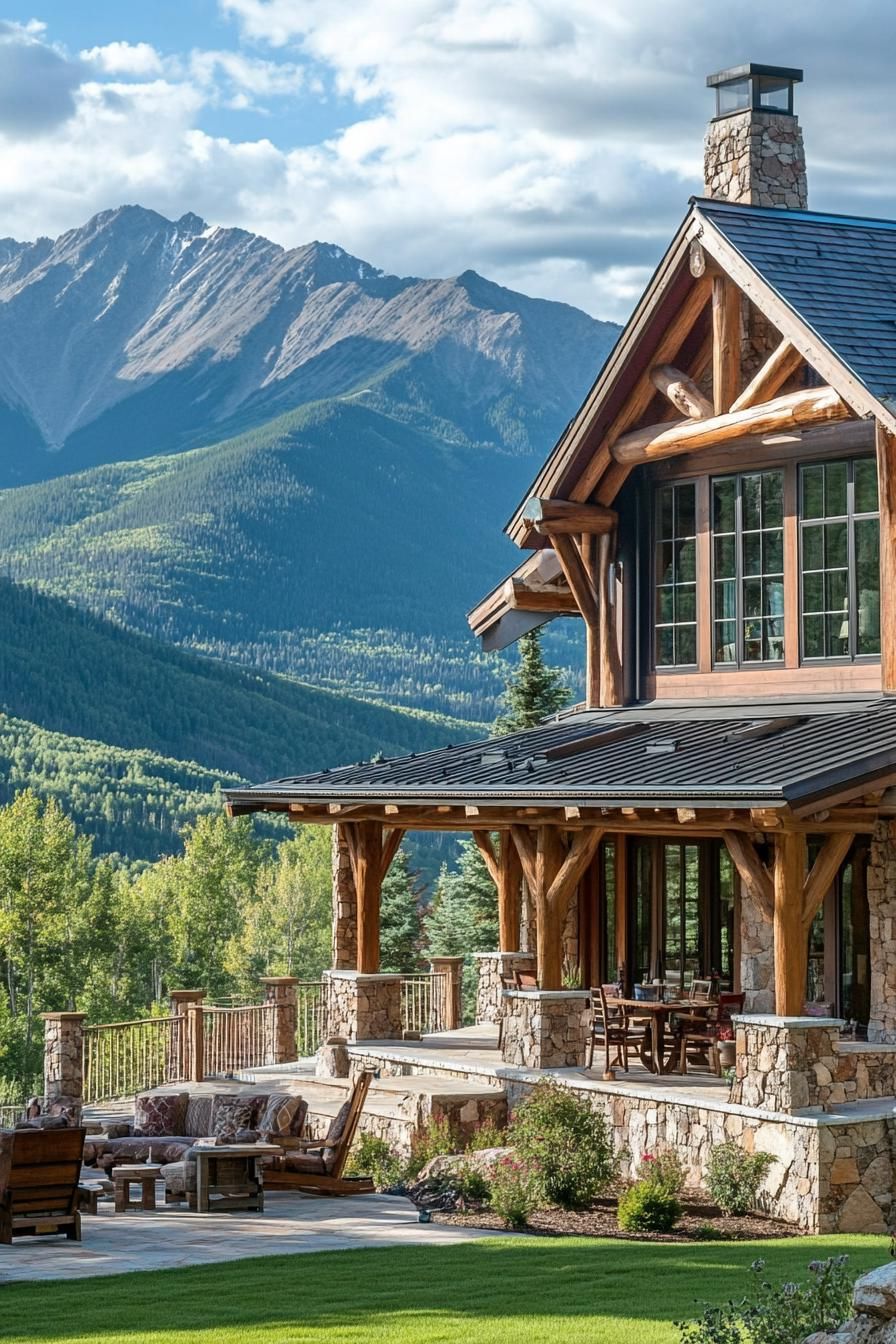 A Playful Woodland Cabin With Mountain Views