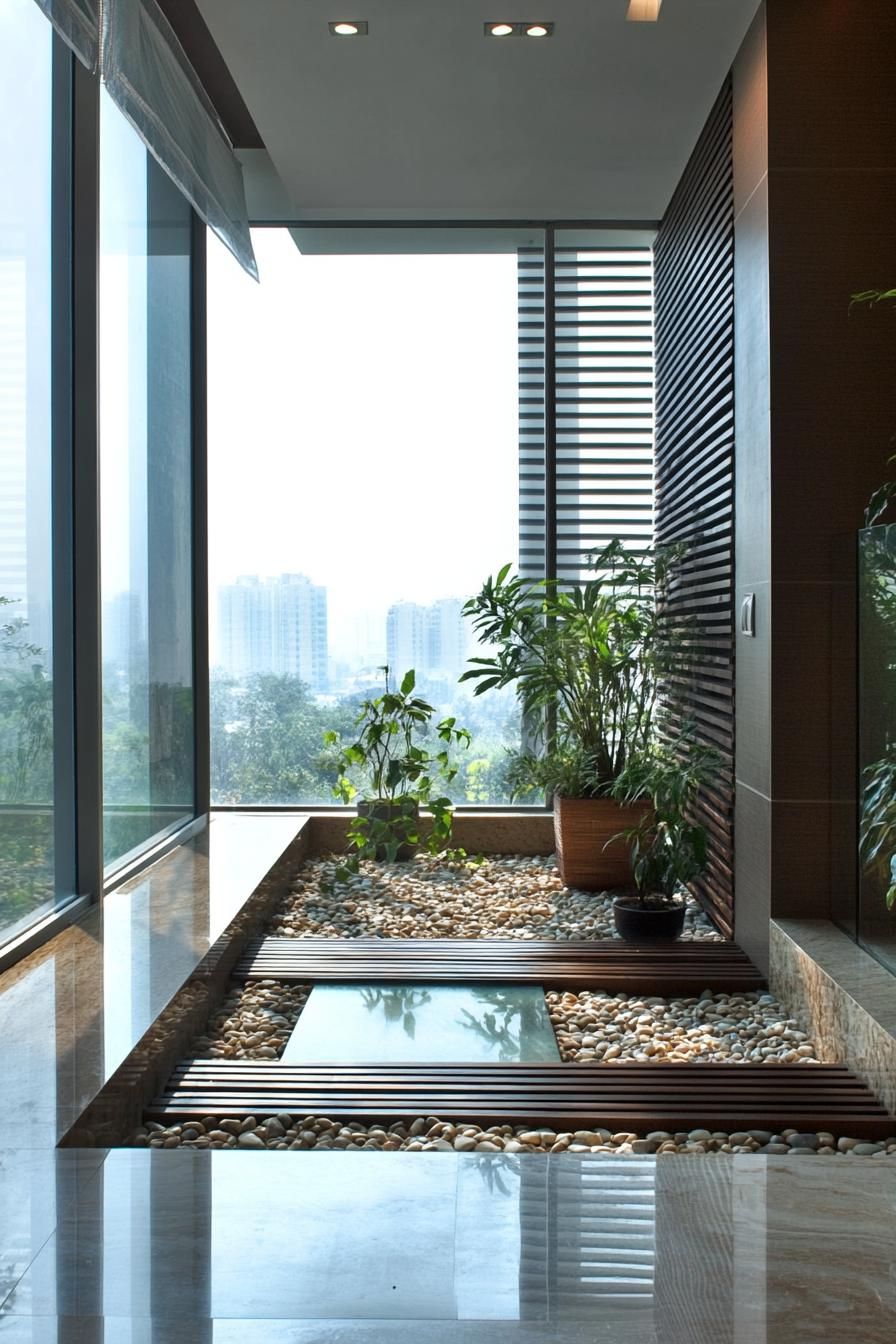 Zen Courtyard at the Center of the Home