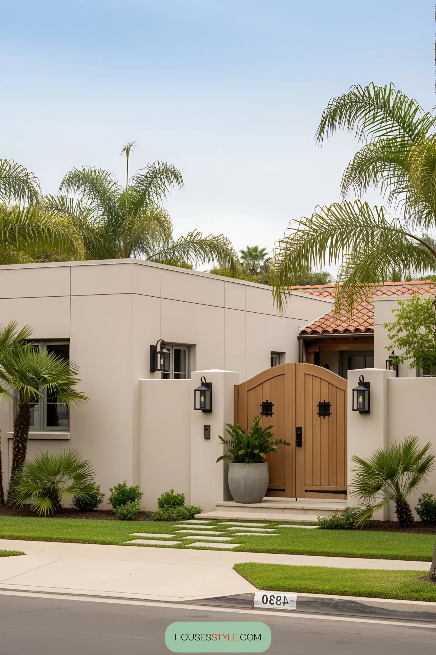 A Sunny Retreat Framed by Palm Trees
