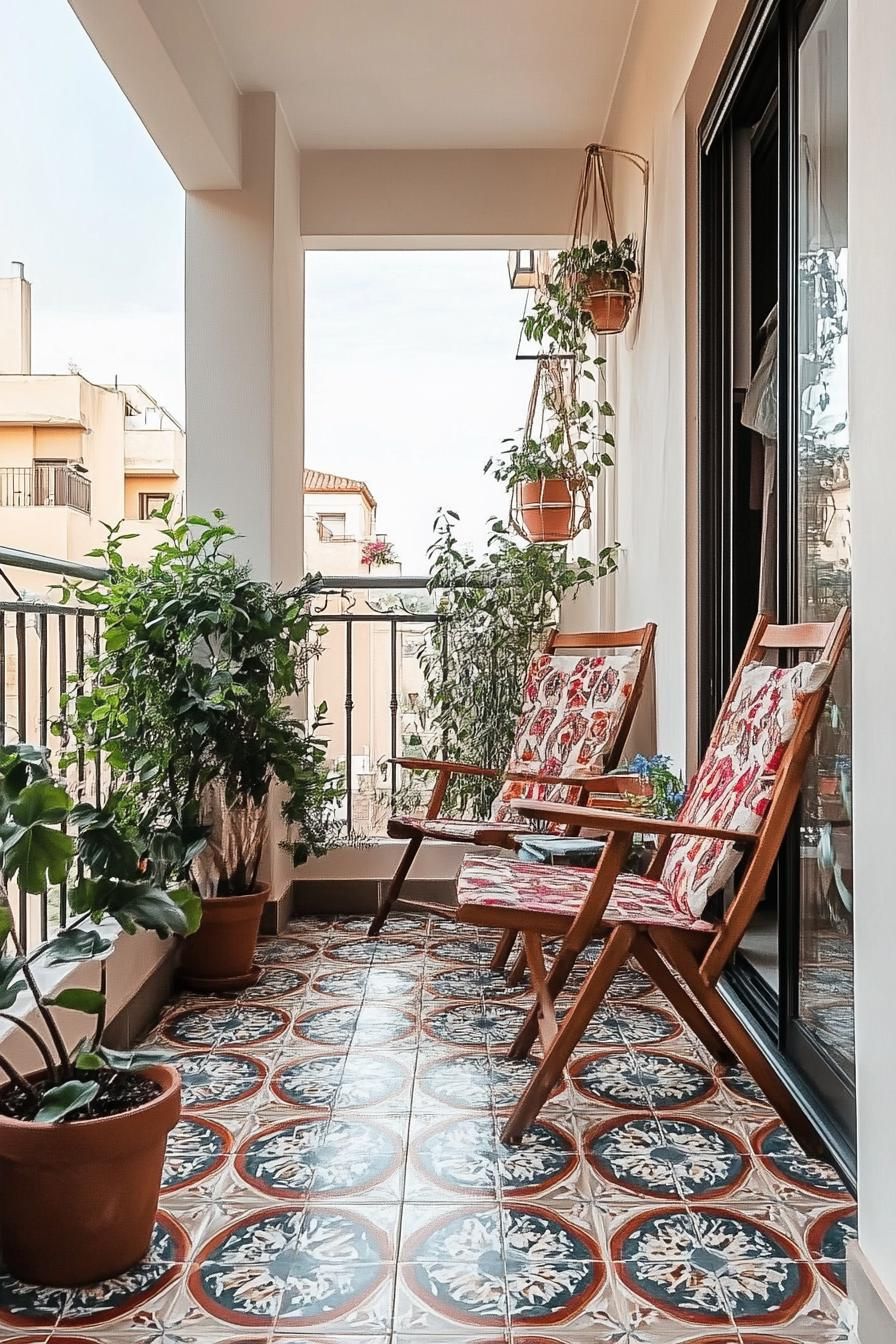 Artistic Balcony With Mosaic Tile Flooring - photo 4