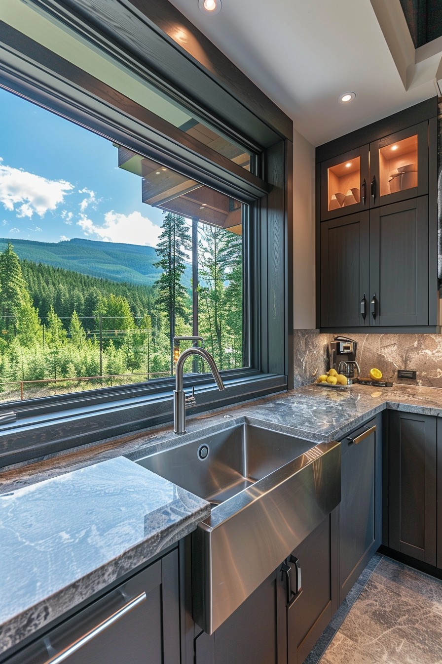 75 Mountain Home Kitchens With Panoramic Views