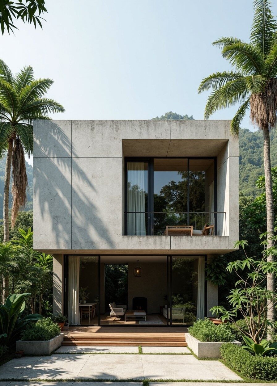 22 Industrial Tropical Homes with Raw Edge and Lush Vibes