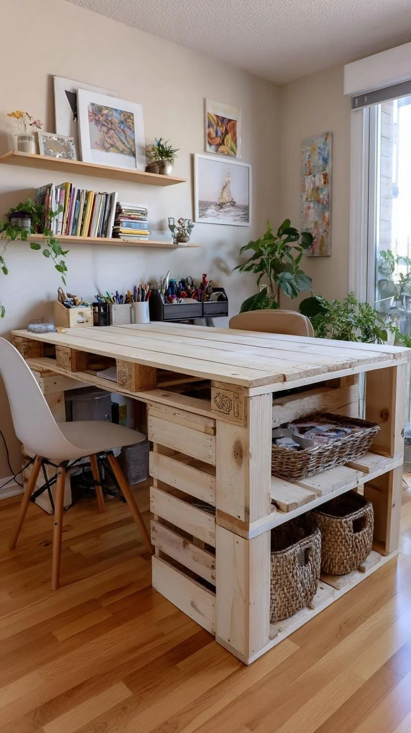 28. Espacio económico con escritorio DIY y huacales - photo 4