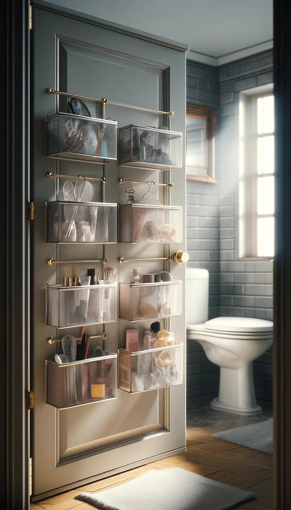 14. Organizadores de malla para puertas de gabinete