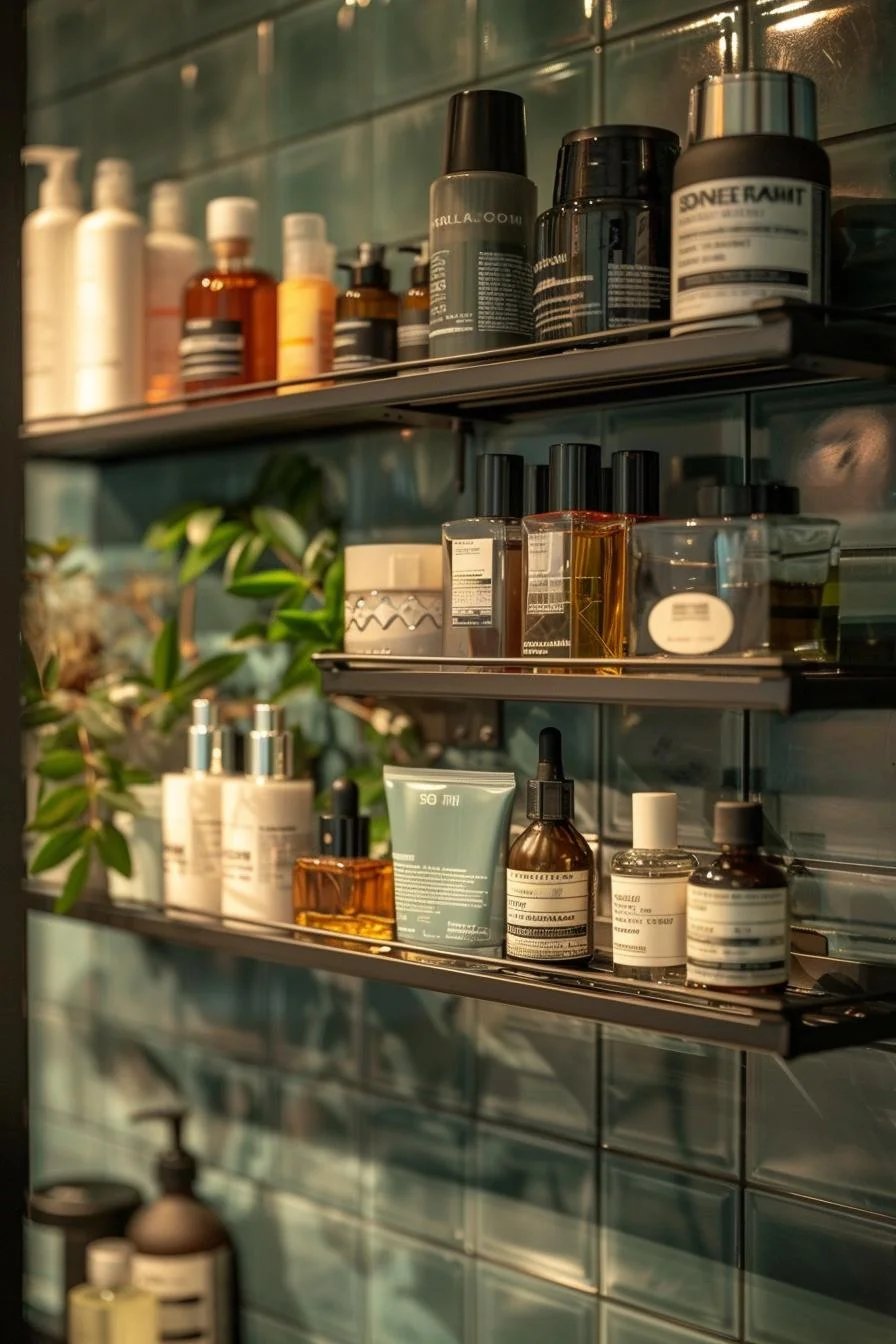 10. Especiero reutilizado como organizador de baño