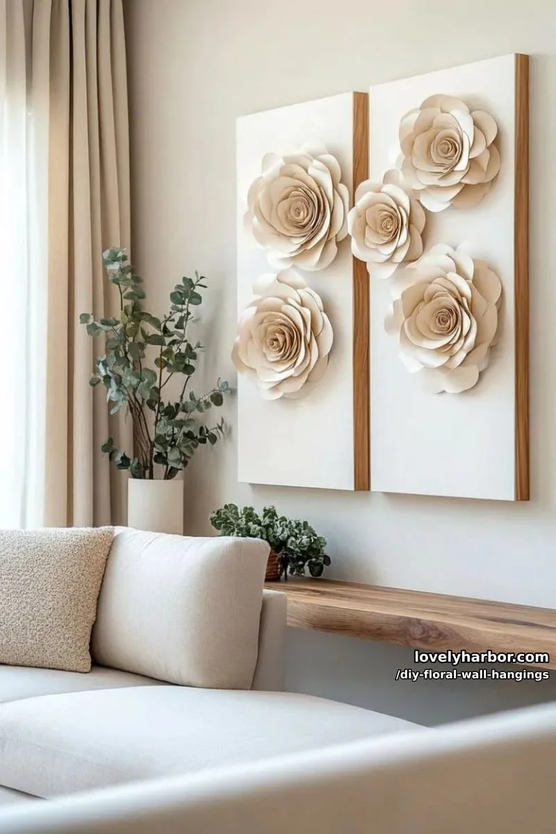 13. Rosas de papel con volumen sobre fondos neutros - photo 2