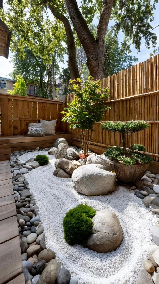 13. Mini jardín zen con grava rastrillada - photo 3
